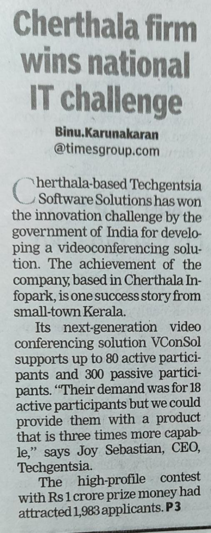 Techgentsia's translation tech lands national acclaim